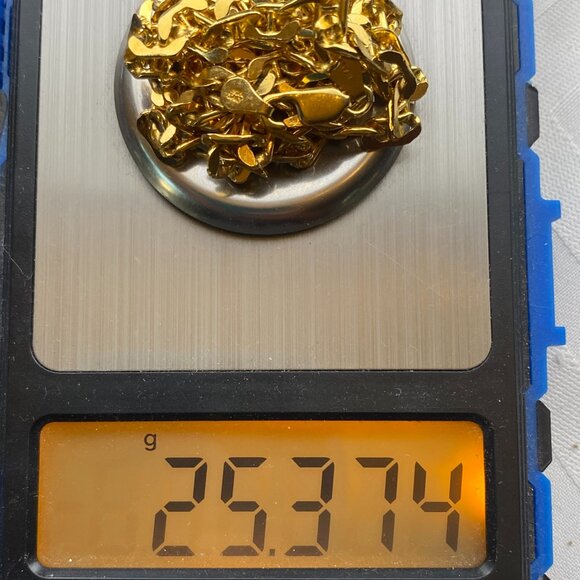 HCT Sterling Silver Gold Vermeil Mariner Anchor Chain Necklace 18" + 7" Bracelet - Picture 8 of 8